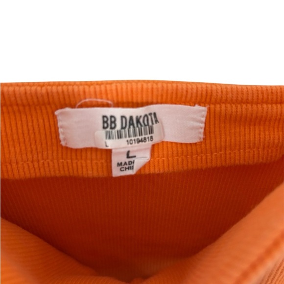 BB DAKOTA STEVE MADDEN Orange short body on dress with cut out size L - Picture 4 of 4